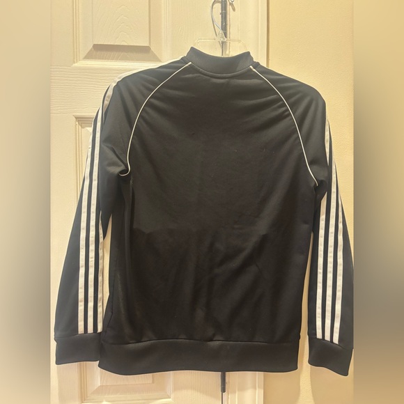 Youth Adidas Black Jacket with White Stripes - Picture 7 of 11